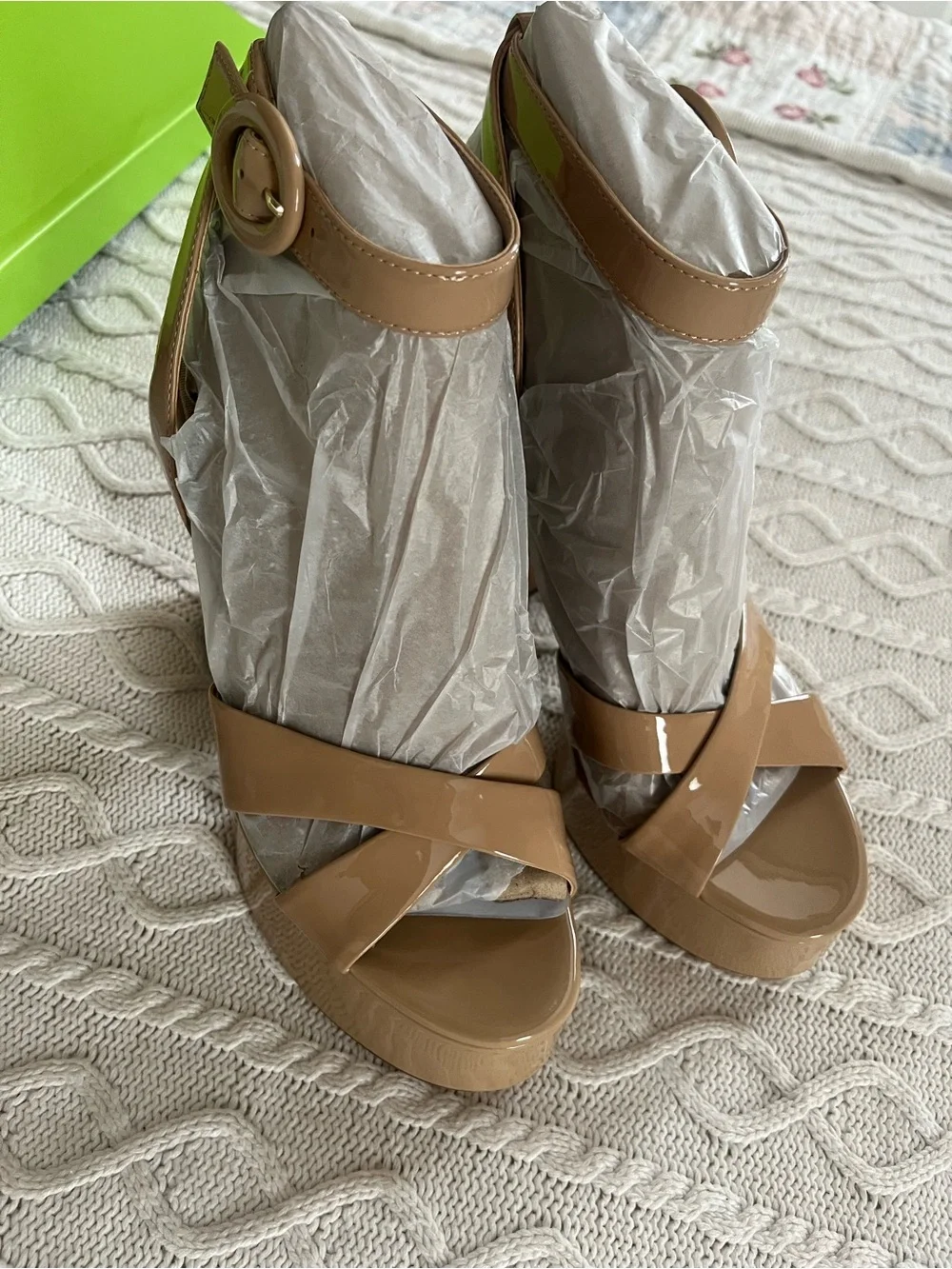 Sam Edelman Tan Platforms with Ankle Strap Women’s Size 9.5